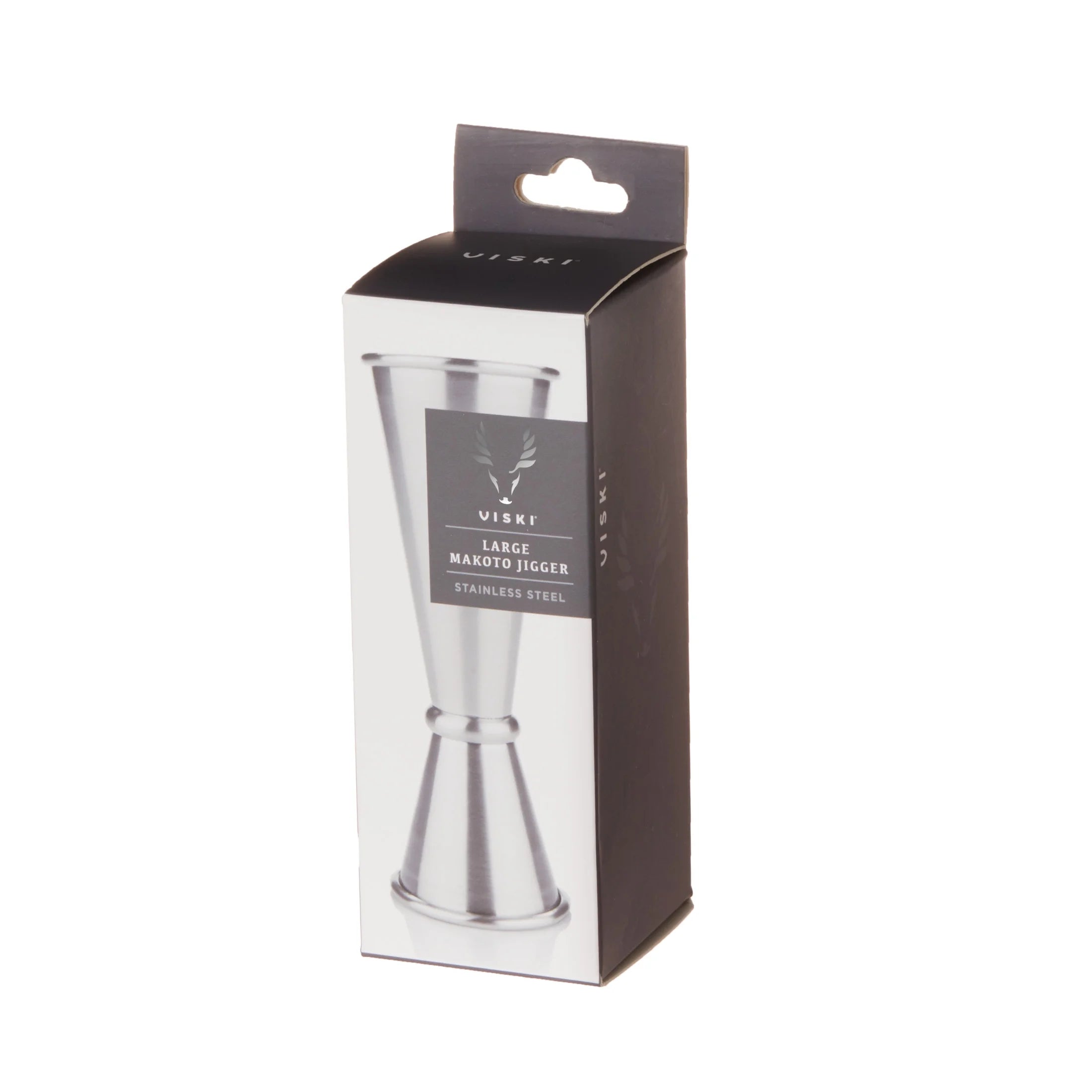 Viski Japanese Style Stainless Steel Double Jigger for Cocktails and Drinks