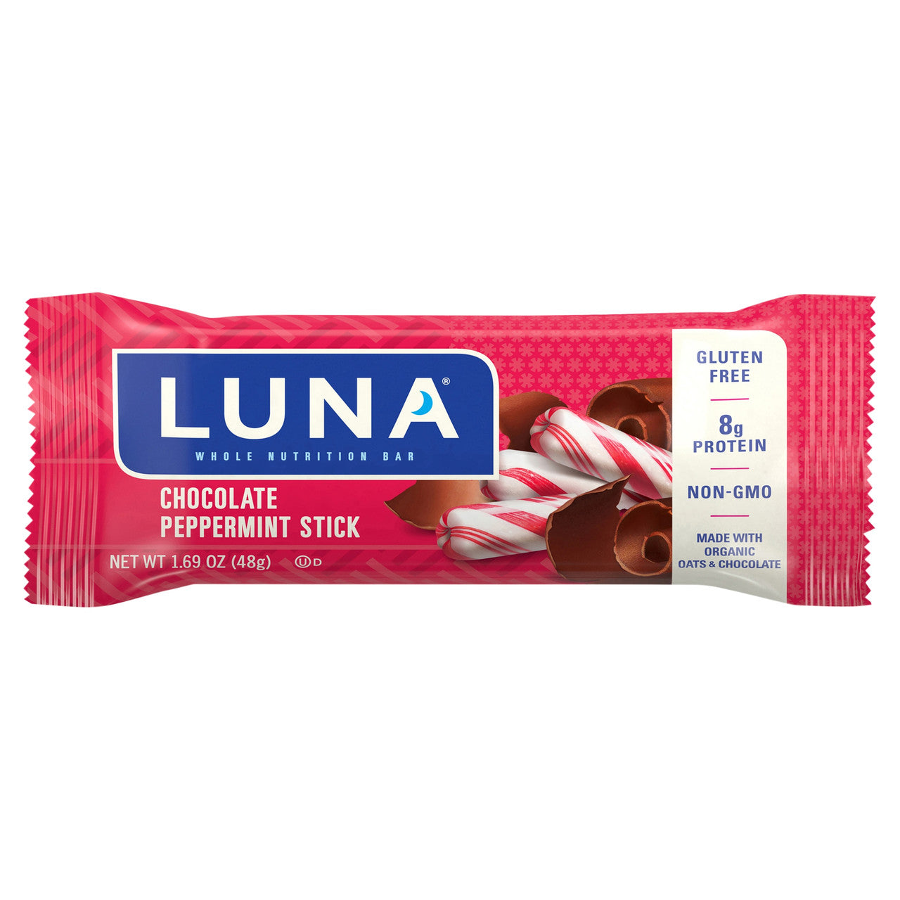 Clif Bar Luna Chocolate Peppermint Bar (15 x 1.69 oz) | Gluten-Free, Kosher, Protein Snack Bar