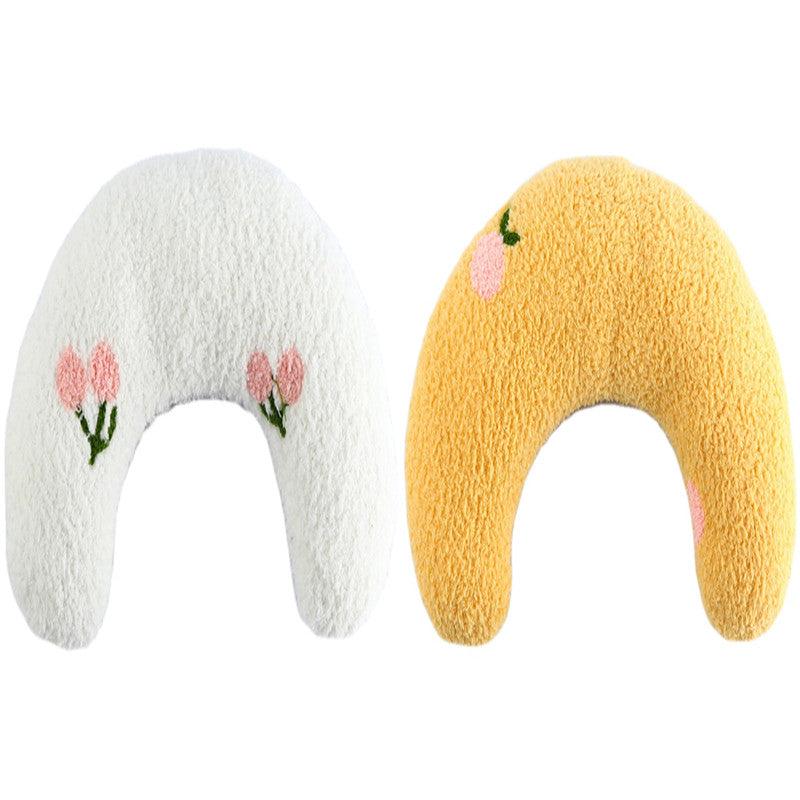 Cozy Calming U-Shaped Pet Pillow for Cats and Small Dogs – Soft Plush Neck Support and Sleep Aid