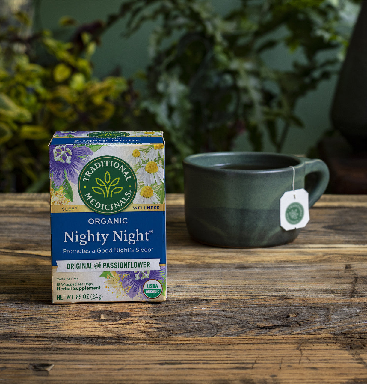 Traditional Medicinals Organic Nighty Night Tea – Sleep & Relaxation Herbal Tea (6x16 Bags)