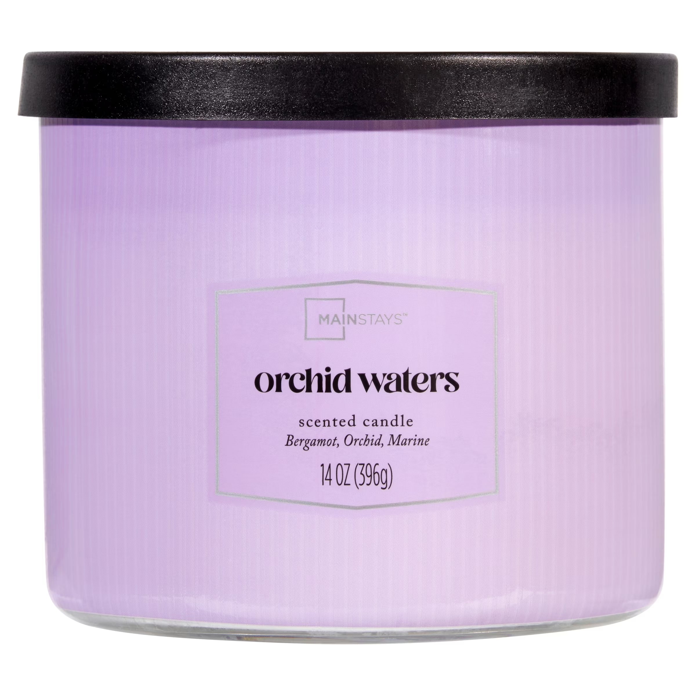 Mainstays 3 Wick Textured Wrapped Orchid Water Candle, 14 Ounce