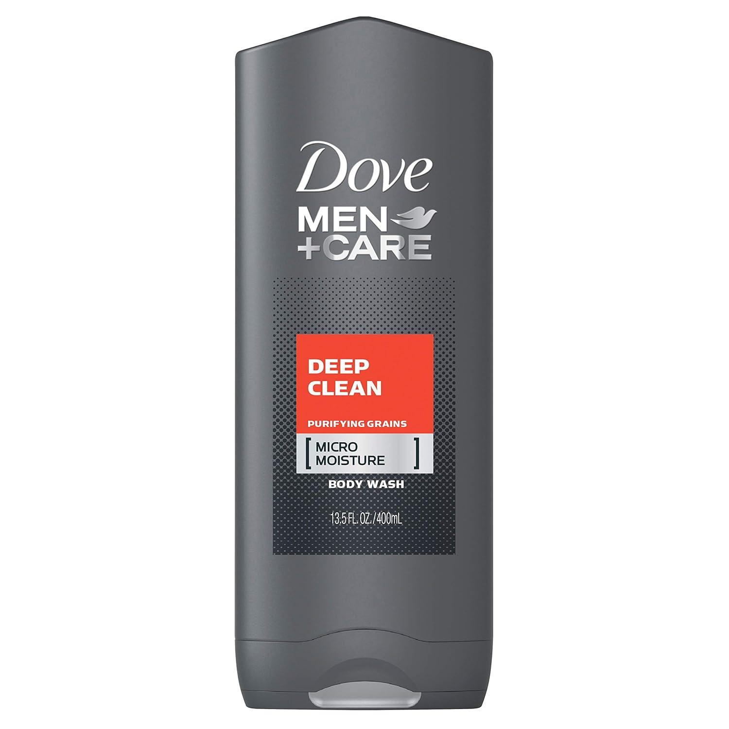 Dove Men+Care Deep Clean Body & Face Wash with Micromoisture Technology, 13.5 oz – Dermatologist Recommended Men's Skincare