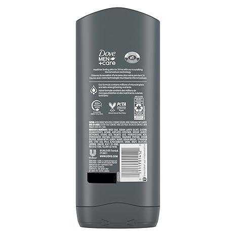 Dove Men+Care Clean Comfort Hydrating Body and Face Wash with MicroMoisture, 13.5 oz, Dermatologist Recommended, Cruelty-Free, Fresh Lemon & Cedarwood Scent