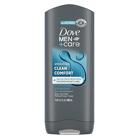 Dove Men+Care Clean Comfort Hydrating Body and Face Wash with MicroMoisture, 13.5 oz, Dermatologist Recommended, Cruelty-Free, Fresh Lemon & Cedarwood Scent