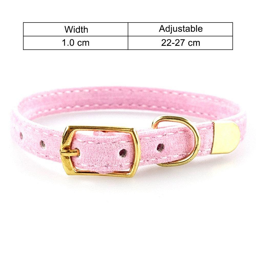 Luxury Velvet Cat Collar - Adjustable Soft Flocking Design for Fashionable Felines