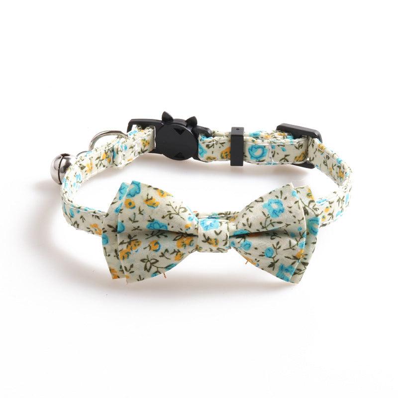 Luxury Soft Cotton Adjustable Cat Collar with Bow Tie - Comfortable & Stylish Pet Accessory