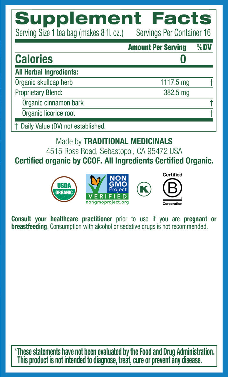 Traditional Medicinals Organic Echinacea Plus Tea – Immune Support Herbal Tea (6x16 Bags)