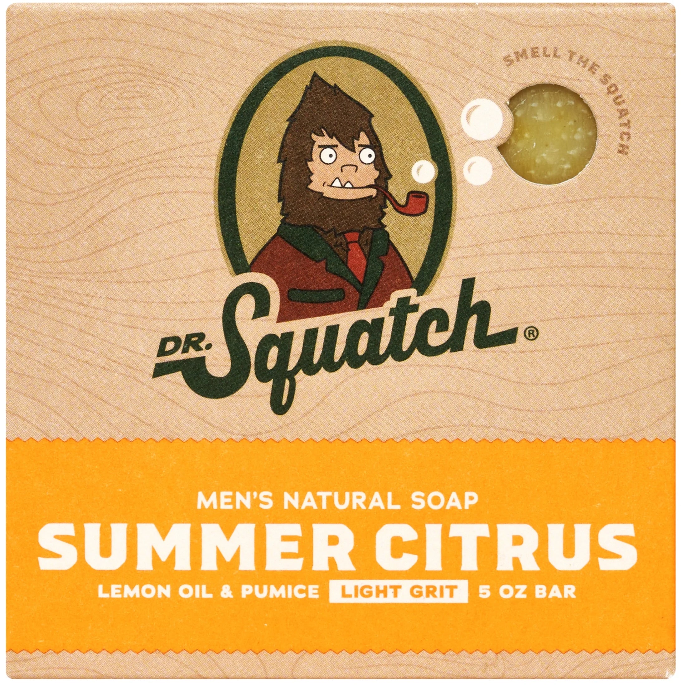 Dr. Squatch Summer Citrus Natural Bar Soap for Men, 5 Oz