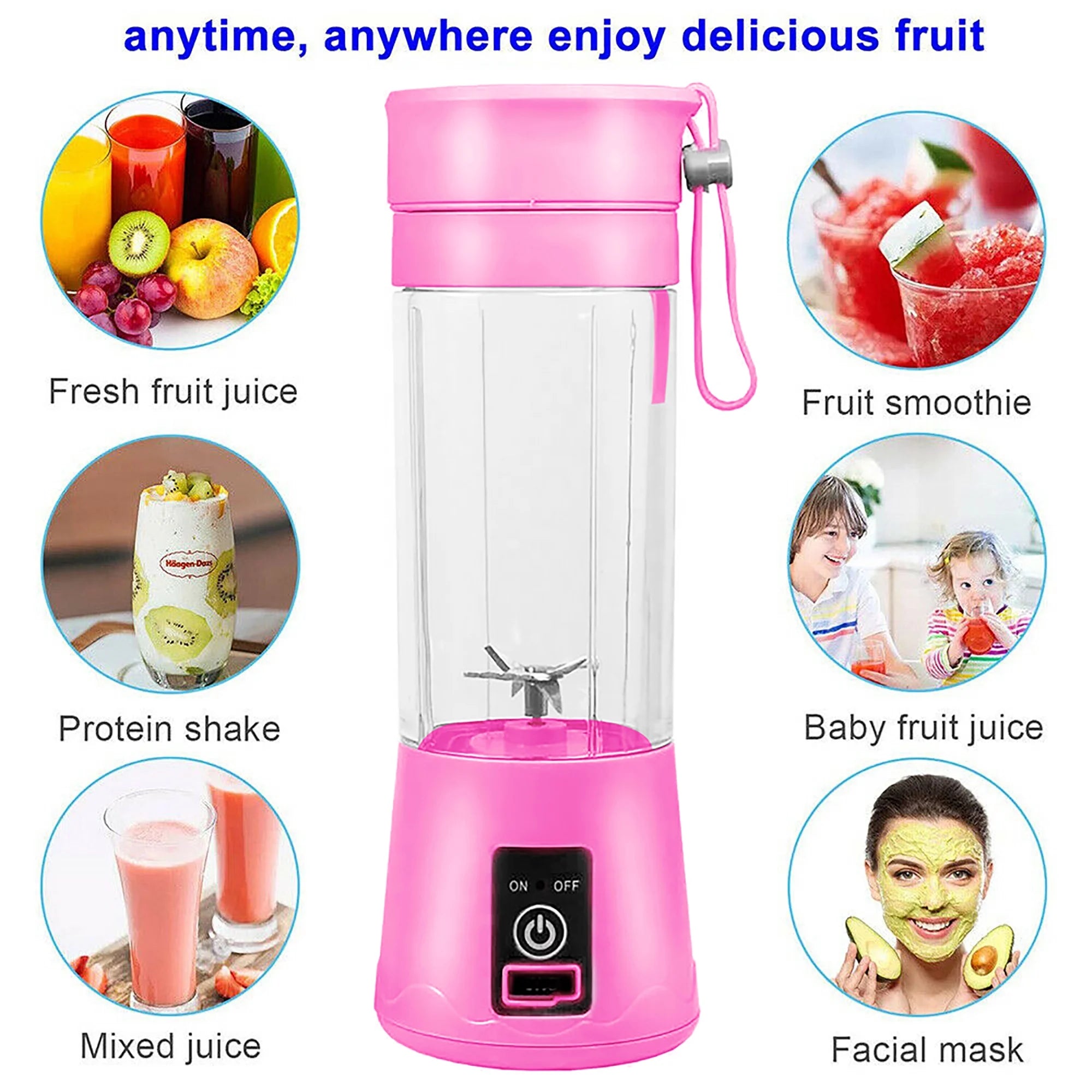 Dg-Direct 180 W 0.4 Qt Portable Blender, Blue