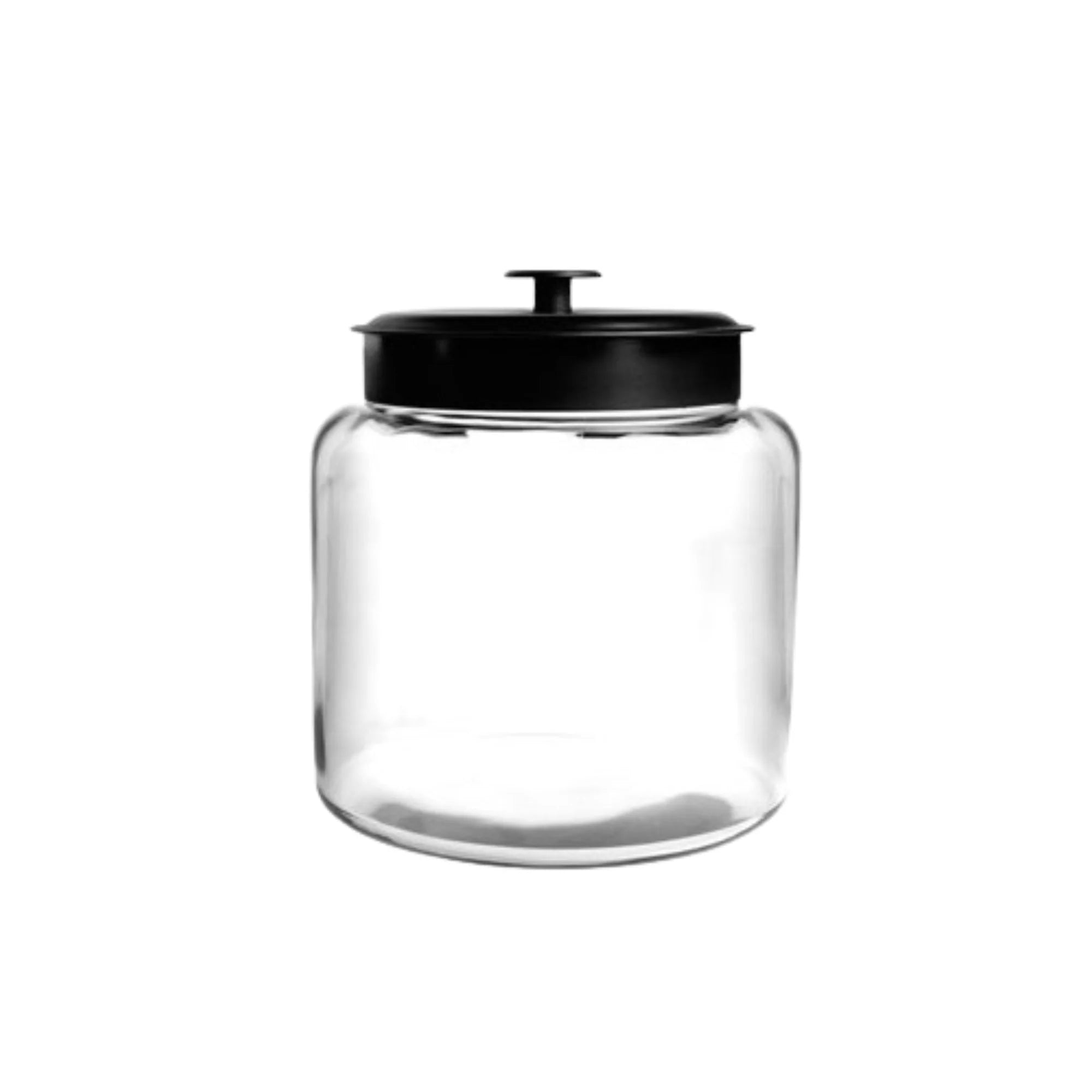 Anchor Hocking Montana Glass Jar with Black Metal Lid, 64 Ounce, a Practical Choice for Pantry Jar Storage and Display