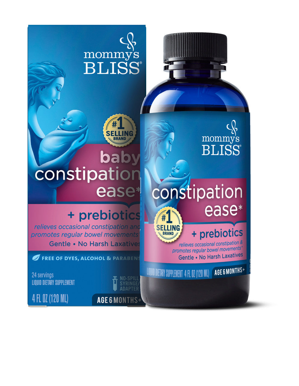 Mommy’s Bliss Baby Constipation Ease with Prebiotics | Gentle Relief for Infant & Toddler Constipation (4 fl oz)