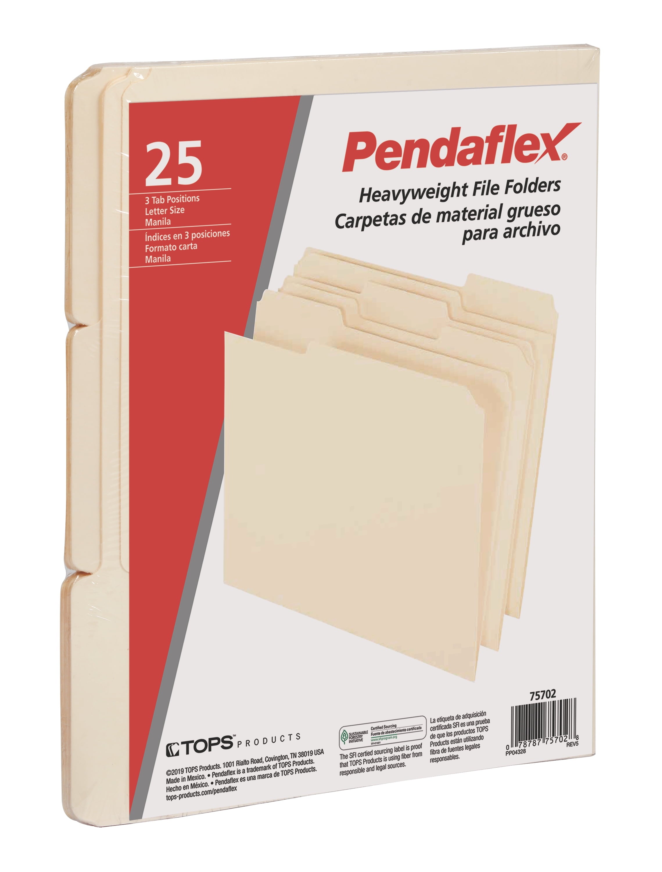 Pendaflex® Heavyweight File Folder, Letter Size, 25 per Pack, Manila