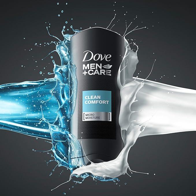 Dove Men+Care Clean Comfort Hydrating Body and Face Wash with MicroMoisture, 13.5 oz, Dermatologist Recommended, Cruelty-Free, Fresh Lemon & Cedarwood Scent