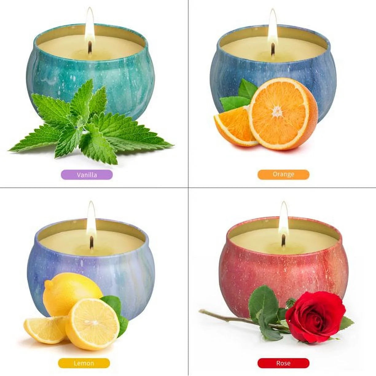 OSHINE Scented Candles Gift Set for Women: Soy Wax Scented Candle Fragrance Candles 4.4 Oz Strongly Fragrance for Stress Relief Halloween Christmas Birthday Mother'S Day