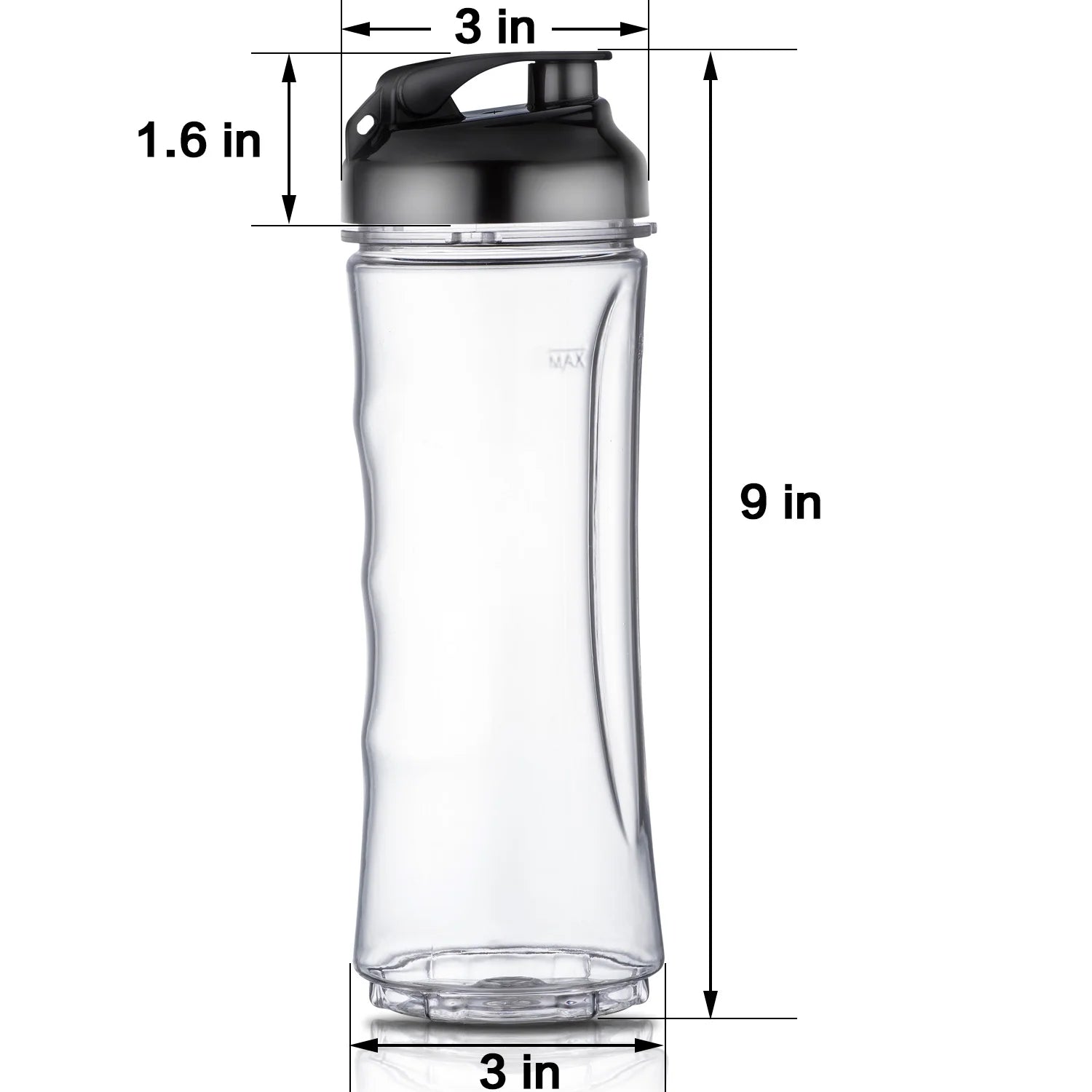 La Reveuse 18 Oz BPA Free Portable Sports Bottle Cup with Travel Lid Fits La Reveuse 300W Blender