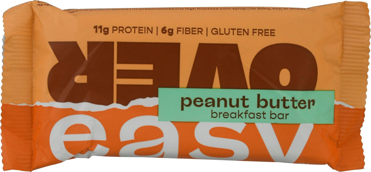 Ovesry Peanut Butter Breakfast Bar (12 x 1.8 oz) | High Protein, Gluten-Free Morning Energy Snack