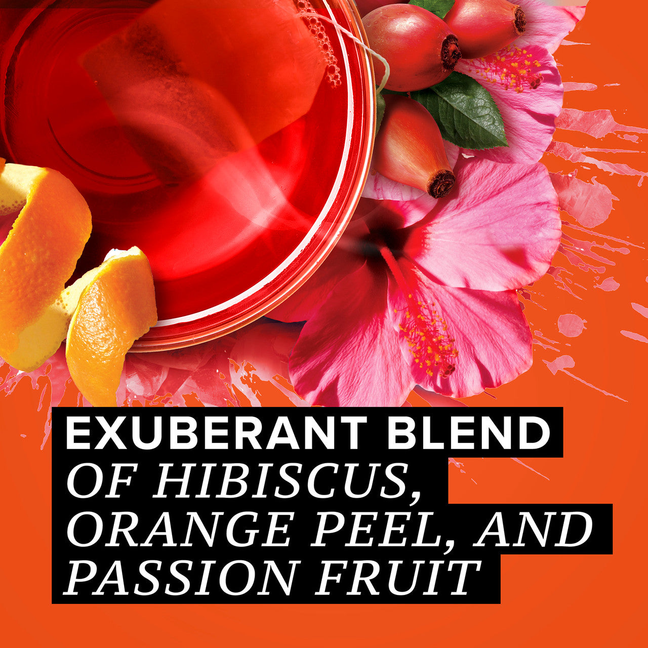 Tazo Passion Herbal Tea – Caffeine-Free Hibiscus & Fruit Blend (6x20 Bags)