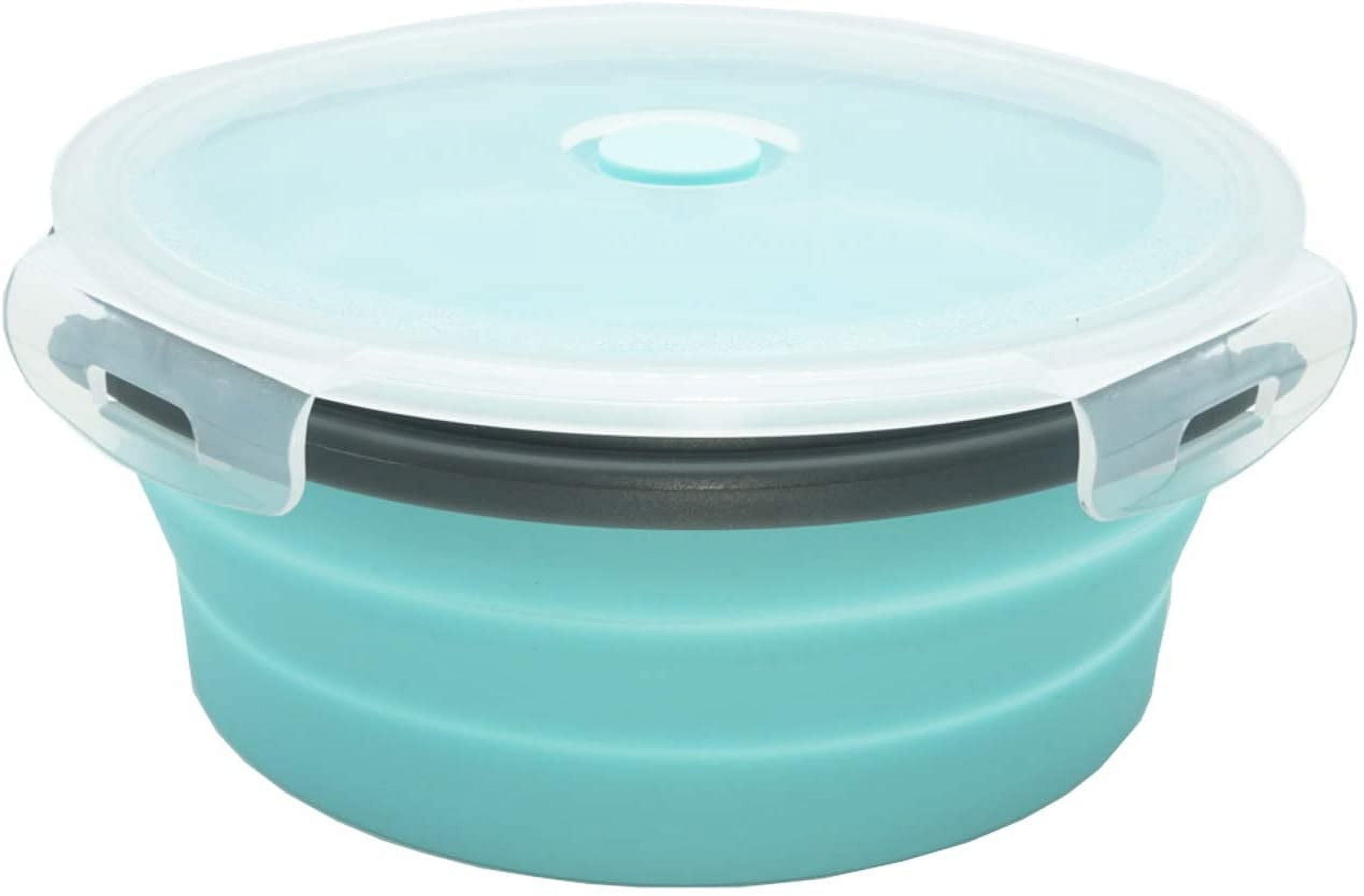 42Oz Collapsible Camping Bowl Portable Silicone Bowl with Lid for Travel Camping Hiking Kitchen Compatible with Freezer and Microwave 1200ML