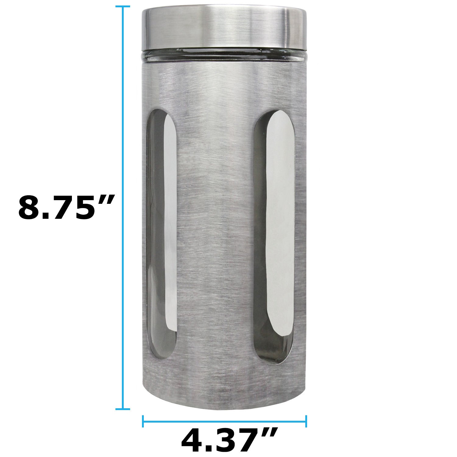 Blue Donuts 44Oz Stainless Steel Canister with Window