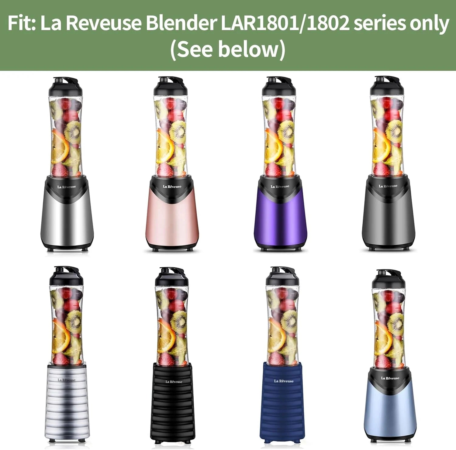 La Reveuse 18 Oz BPA Free Portable Sports Bottle Cup with Travel Lid Fits La Reveuse 300W Blender