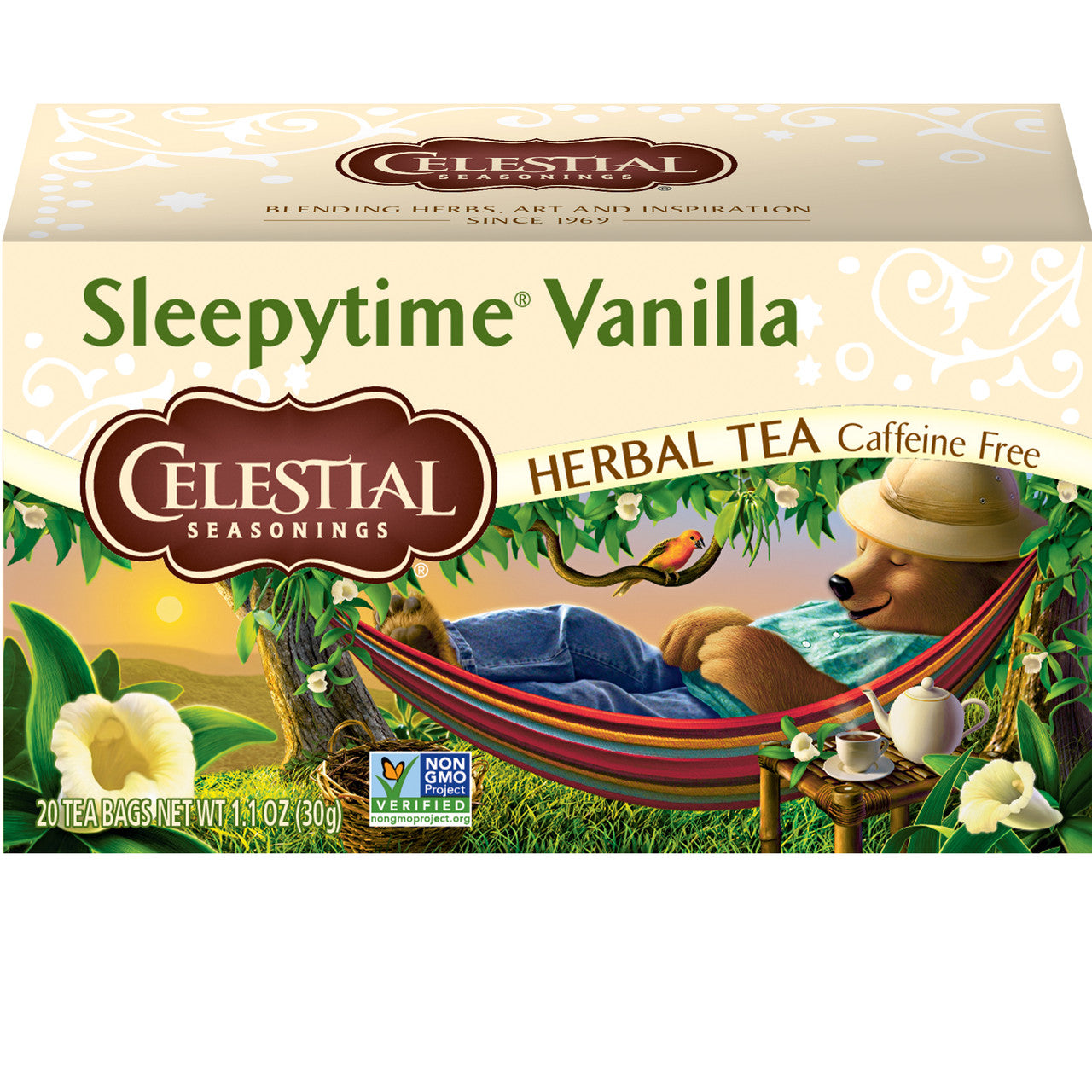 Celestial Seasonings Sleepytime Vanilla Herbal Tea – Chamomile & Soothing Blend (6x20 Bags)