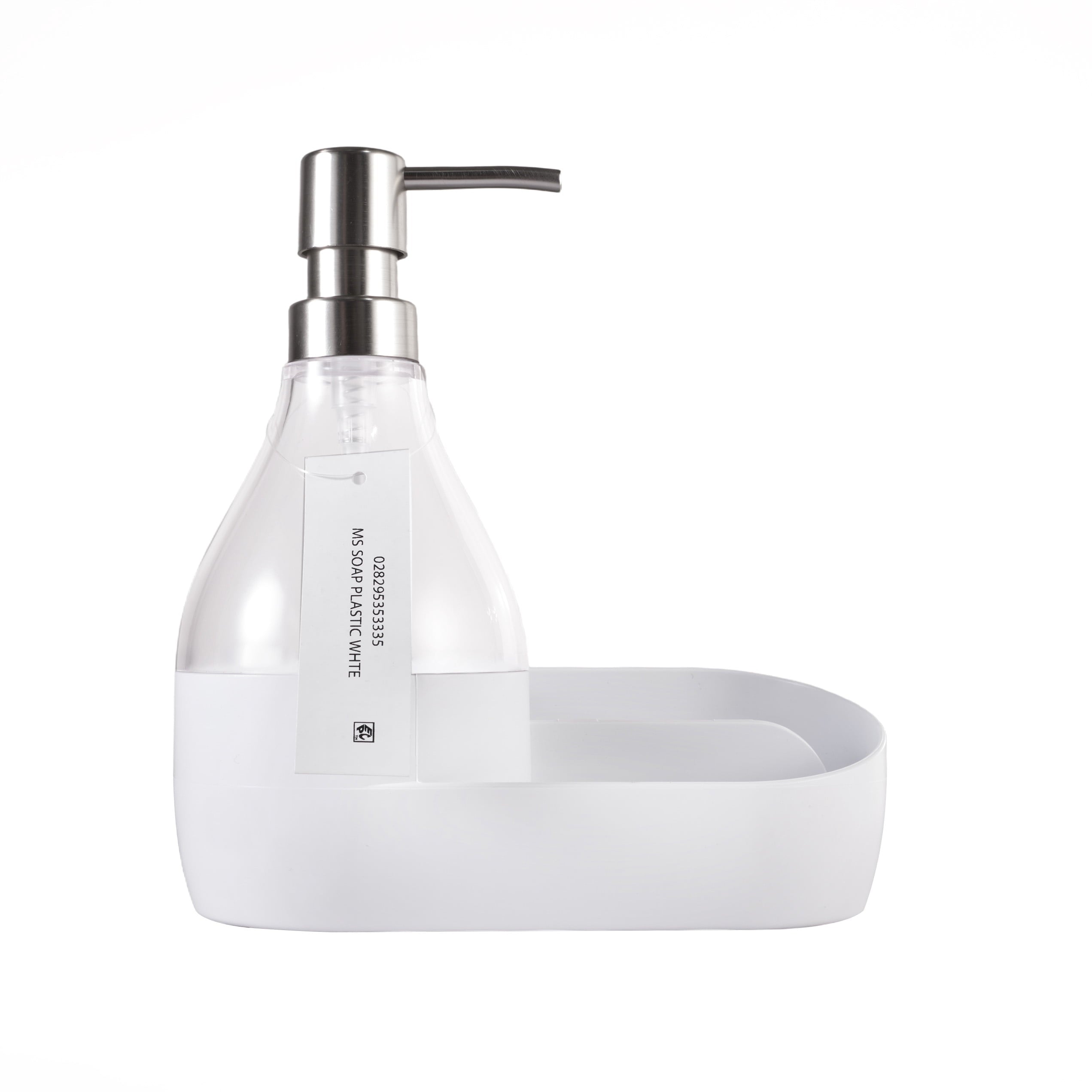 Mainstays Soap Pump and Sponge Holder, Soap Dispenser with Built-In Caddy, 17.1 Oz (508 Ml)
