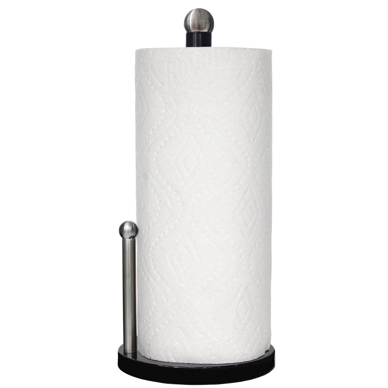 Blue Donuts Enamel Coated Steel Paper Towel Holder (Black)