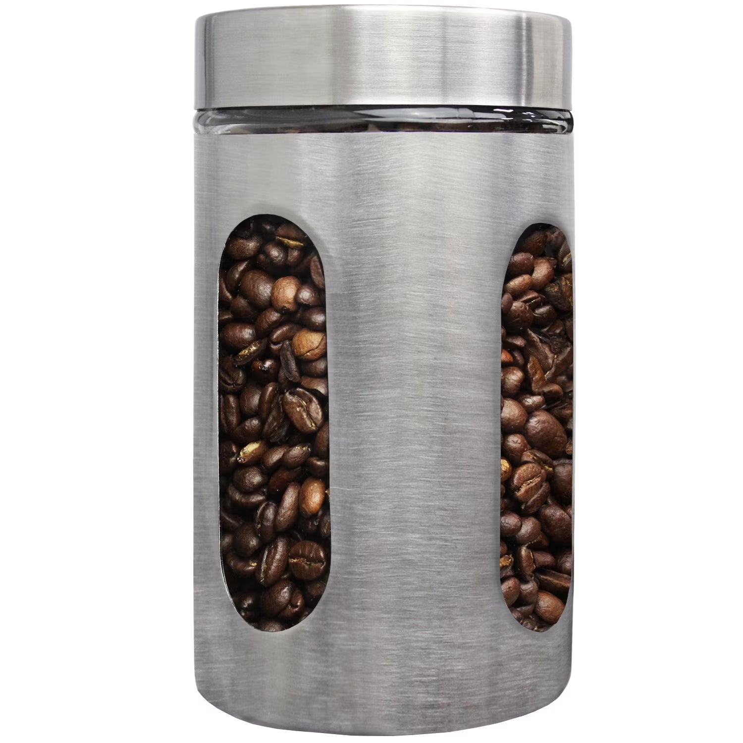 Blue Donuts 44Oz Stainless Steel Canister with Window