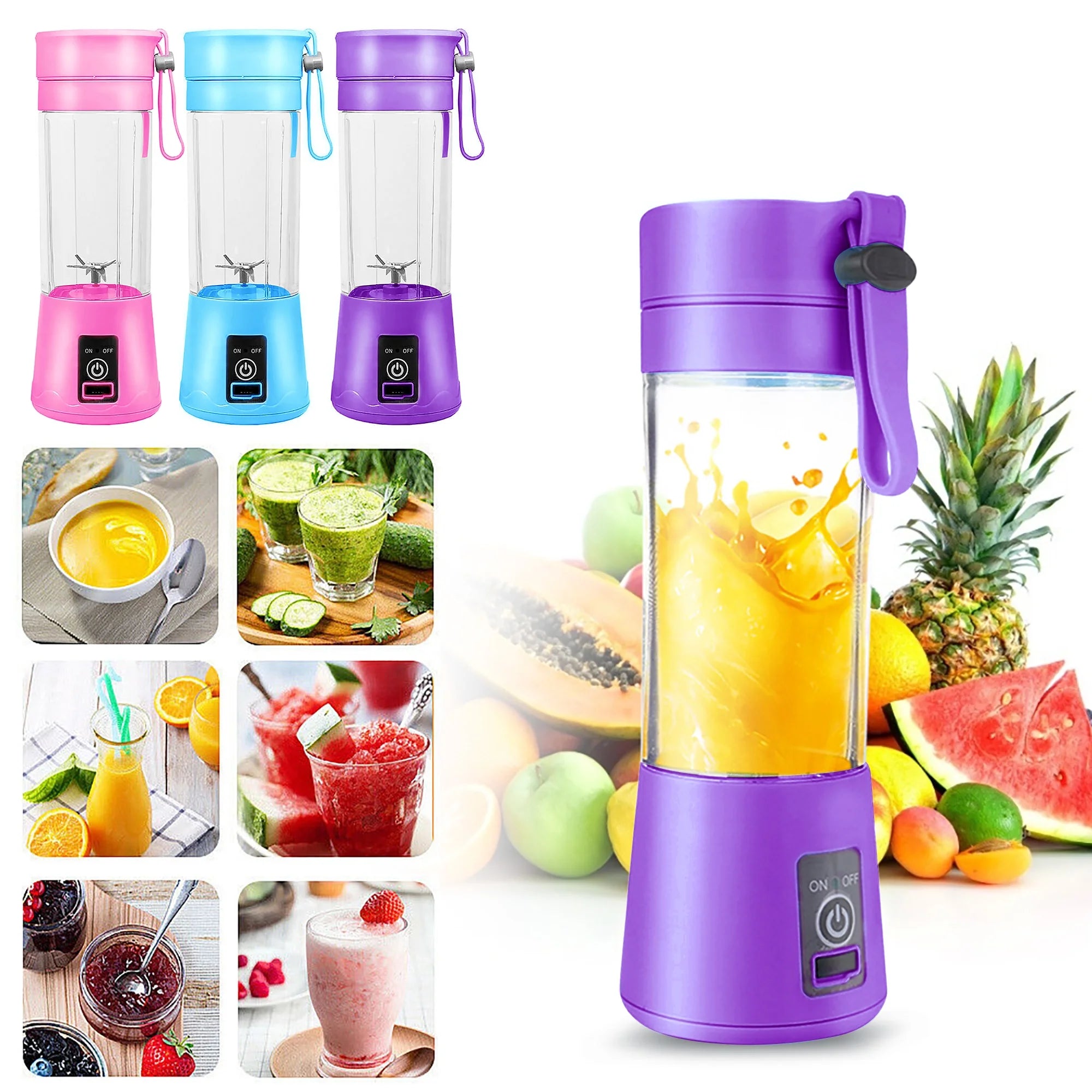 Dg-Direct 180 W 0.4 Qt Portable Blender, Blue