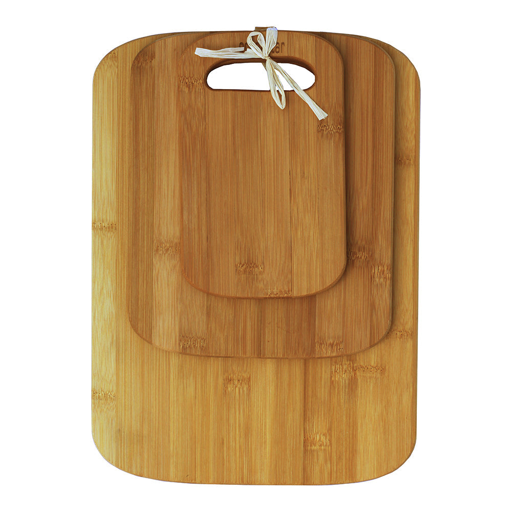 Eco-Friendly 3-Piece Bamboo Cutting Board Set for Safe Food Prep and Easy Cleaning