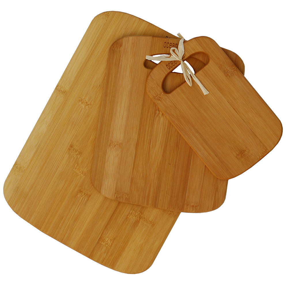 Eco-Friendly 3-Piece Bamboo Cutting Board Set for Safe Food Prep and Easy Cleaning 