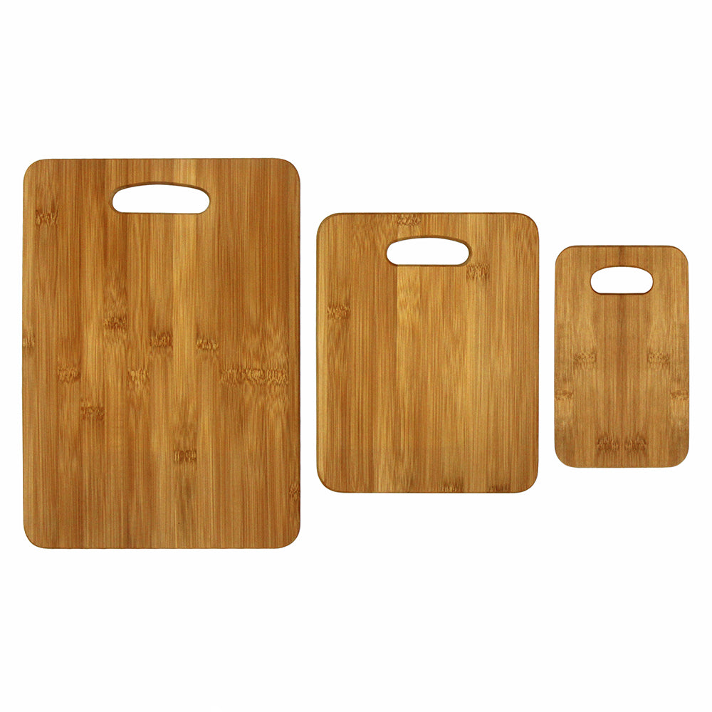 Eco-Friendly 3-Piece Bamboo Cutting Board Set for Safe Food Prep and Easy Cleaning 