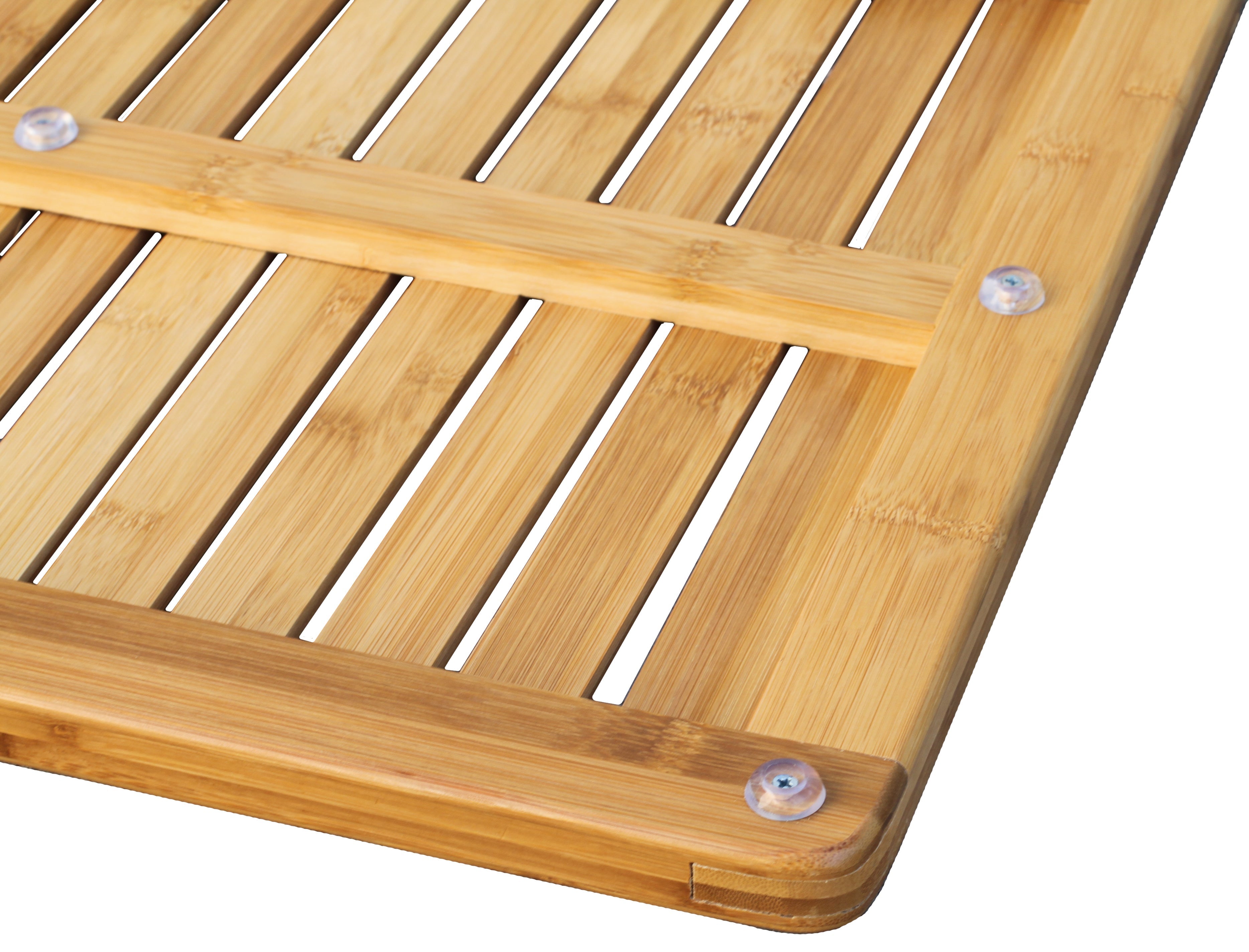 Eco-Friendly Bamboo Shower & Bath Mat - Indoor/Outdoor Non-Slip Spa Rug 