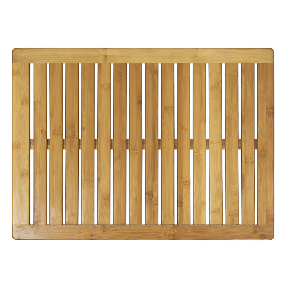 Eco-Friendly Bamboo Shower & Bath Mat - Indoor/Outdoor Non-Slip Spa Rug 