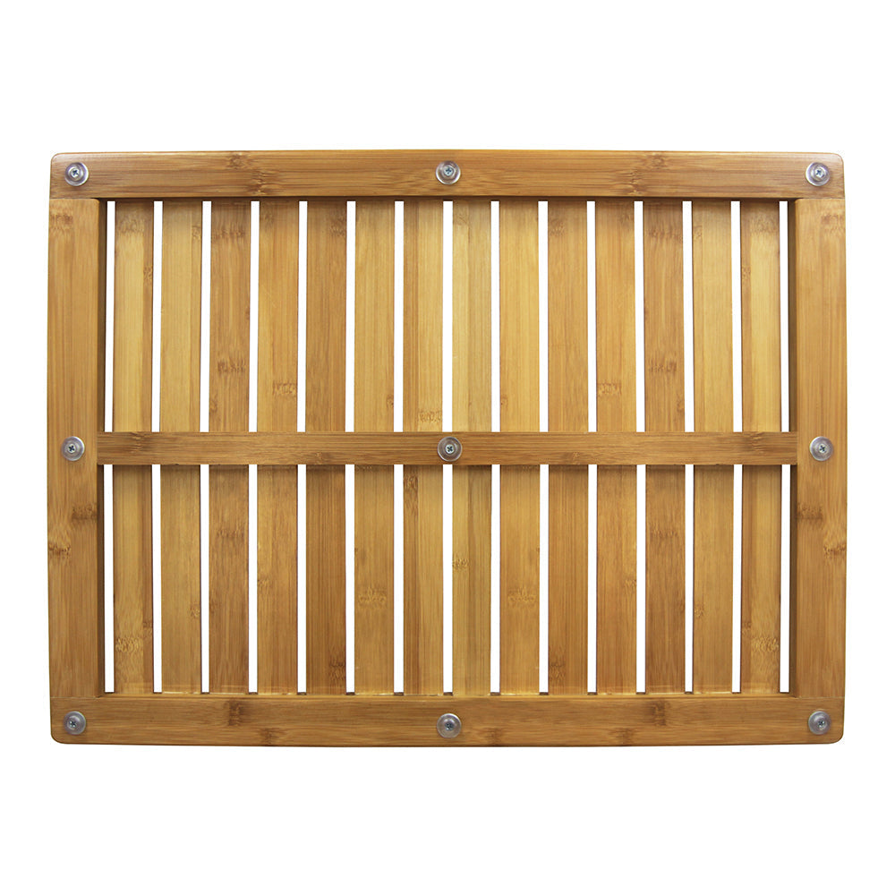 Eco-Friendly Bamboo Shower & Bath Mat - Indoor/Outdoor Non-Slip Spa Rug 
