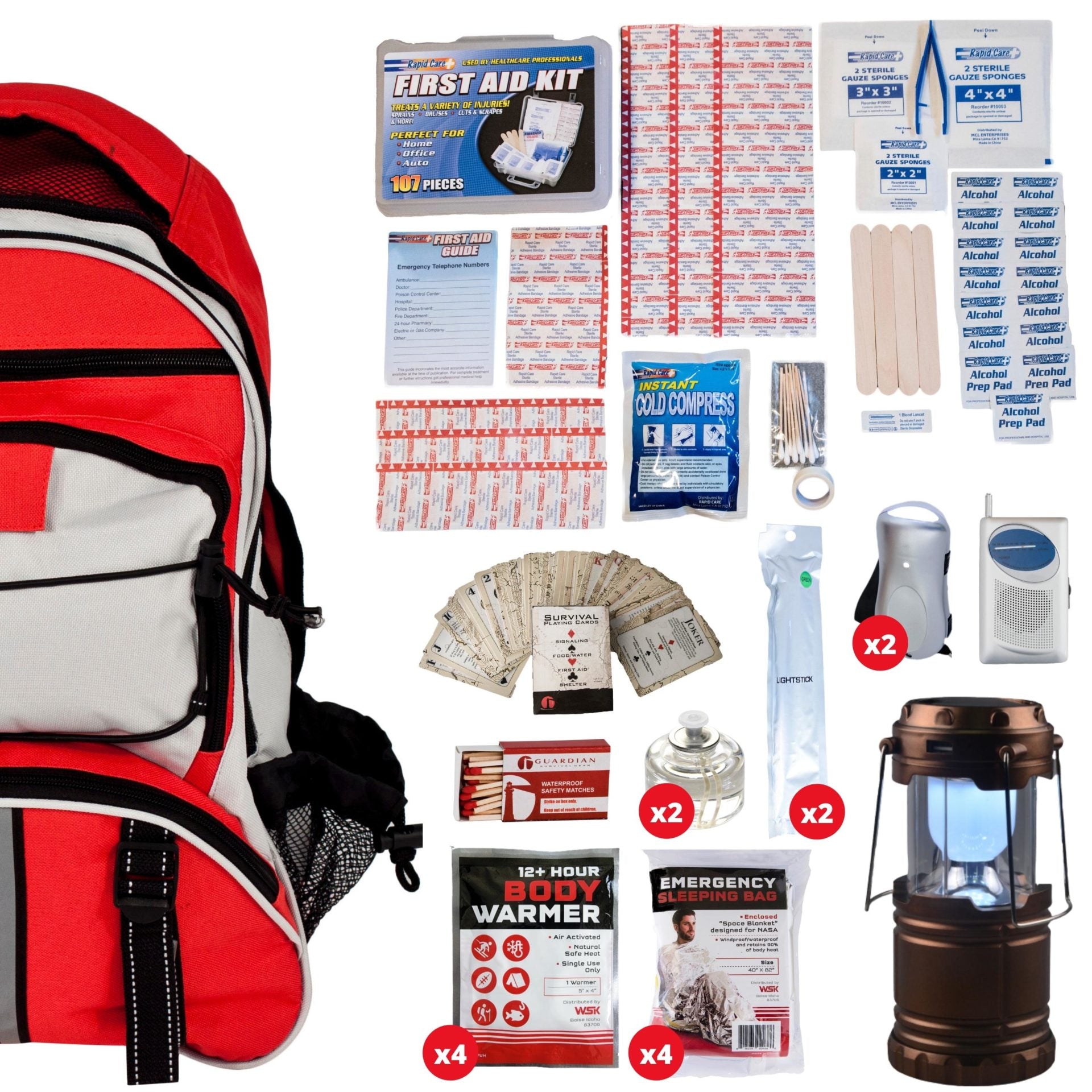 Essential Family Emergency Power Outage Kit with Light, Warmth, and First Aid