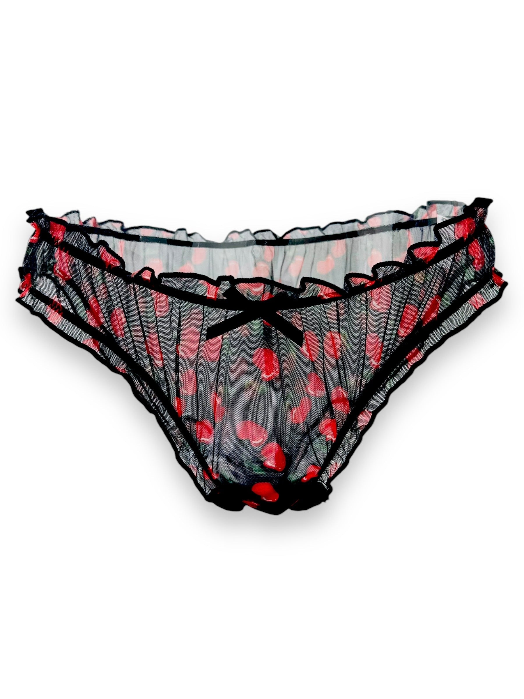 Milanblocks Cherry Sheer Black Coquette Panty-0