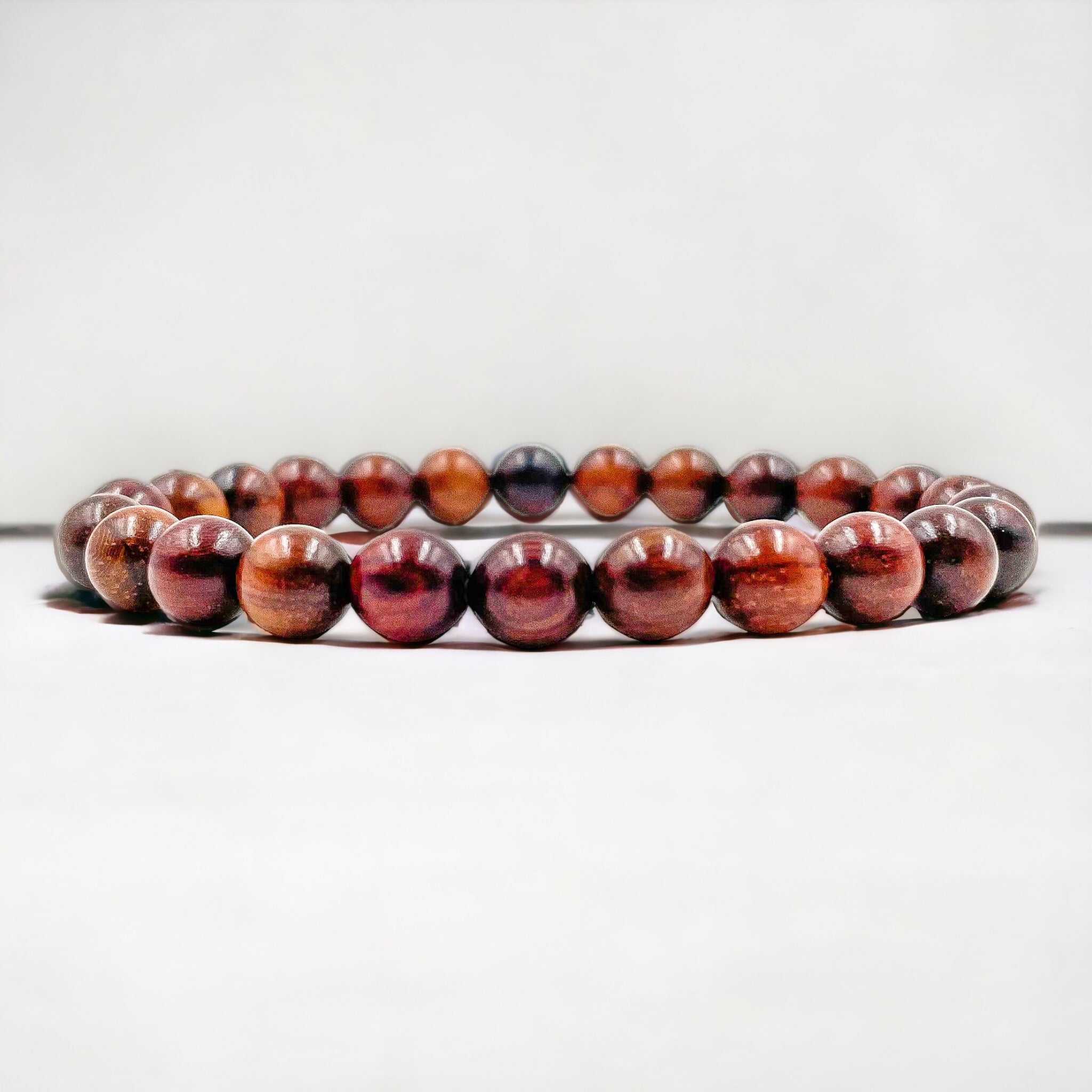 Union – Black Rosewood Mala Beaded Bracelet | Natural 8mm Wooden Beads, Handmade Jewelry with Lifetime Warranty