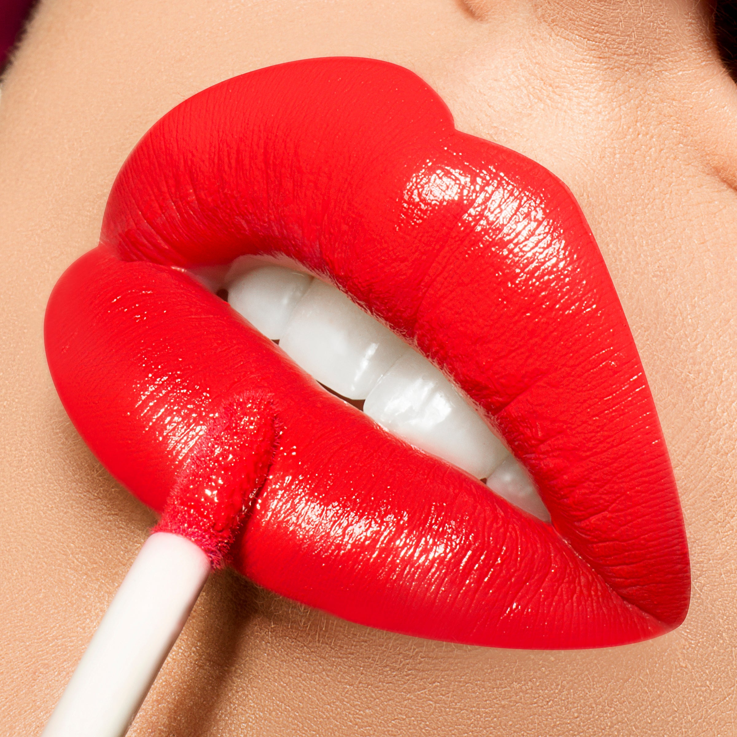 Lollipop Cream Lip Gloss – Fire Engine Red | High Shine, Vanilla Cupcake Scent