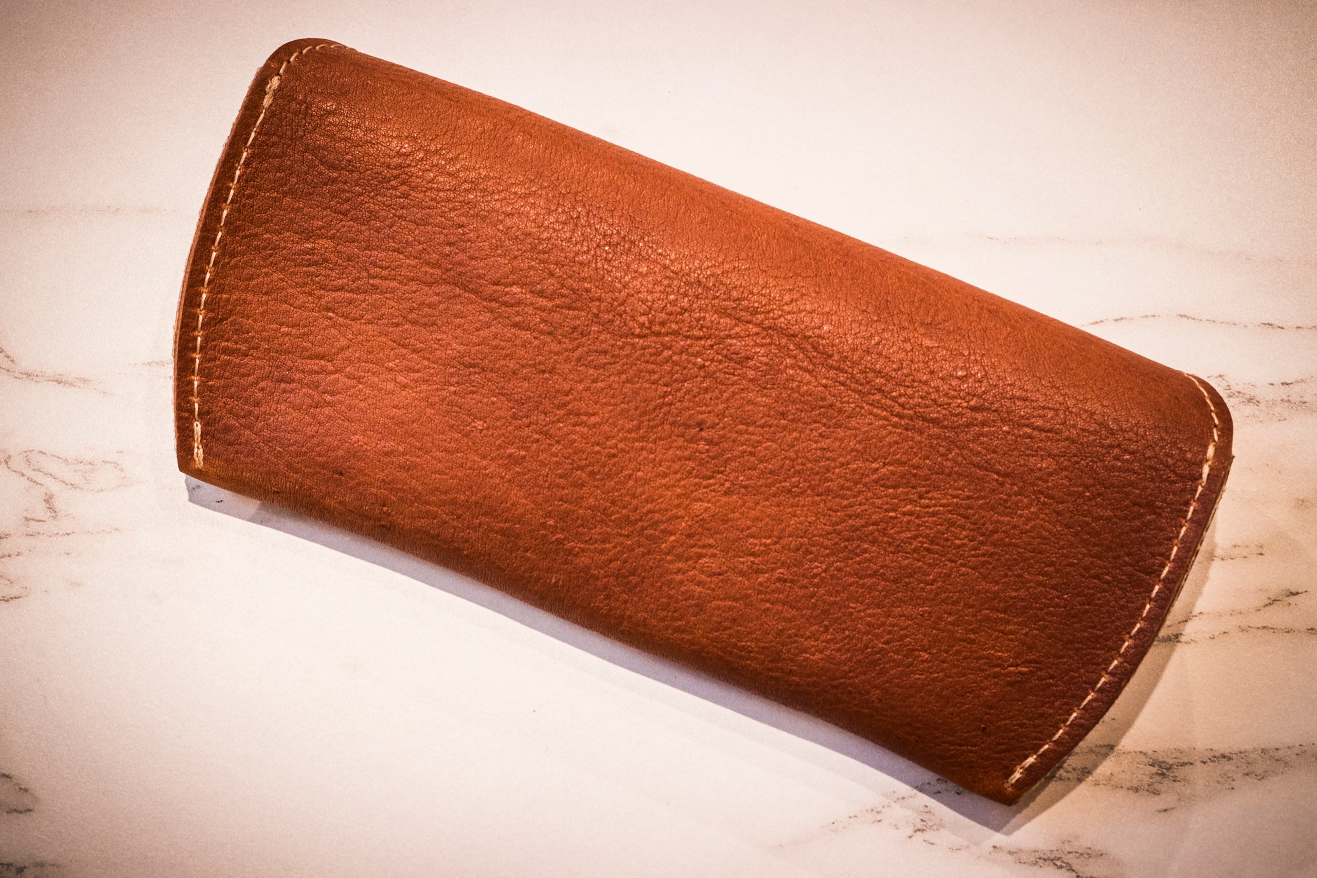 Genuine Leather Sunglass Holder Case – Durable Eyewear Protector with Button Closure for Men & Women