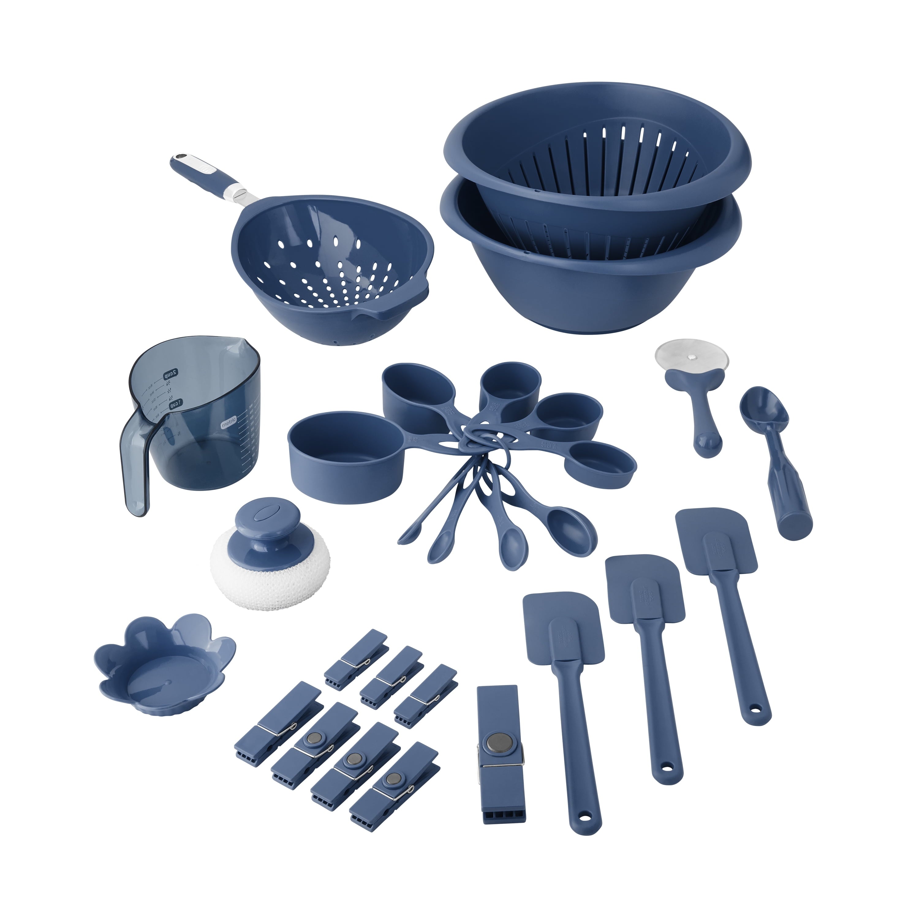 Mainstays 28-Piece Complete Kitchen Gadget Bundle, Gray
