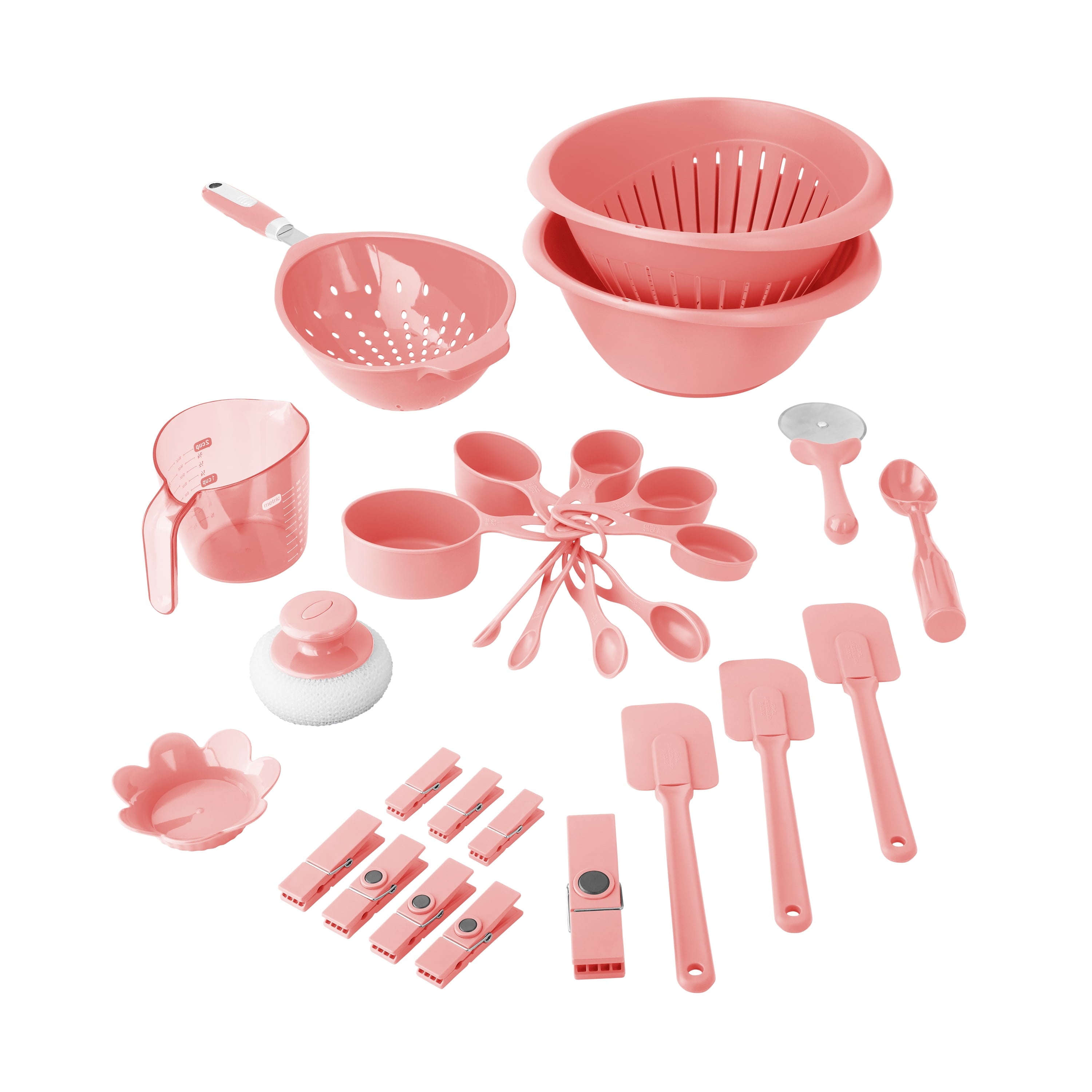 Mainstays 28-Piece Complete Kitchen Gadget Bundle, Gray