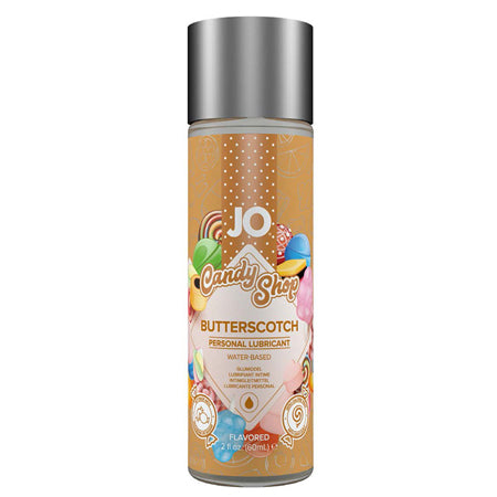 JO Candy Shop Butterscotch Flavored Water-Based Lubricant – 2 oz Oral Safe Lube for Couples & Solo Play