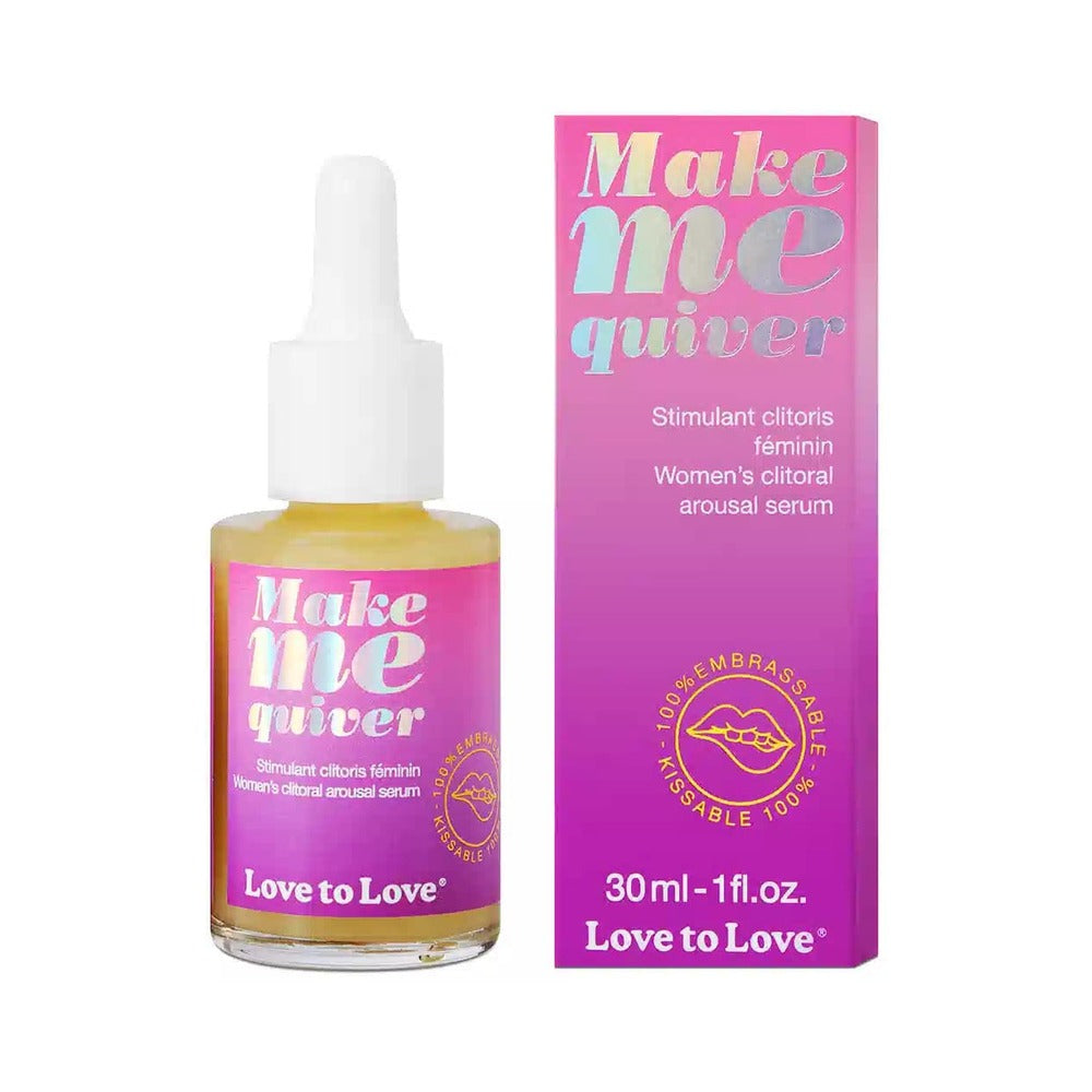 Love to Love Make Me Quiver Clitoral Arousal Serum – 1 oz Tingling Intimate Gel for Women