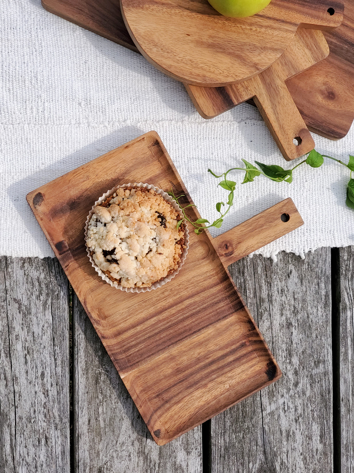 Handcrafted Rustic Wooden Serving Tray for Cheese and Appetizers – Sustainable Fair Trade Albizia Wood