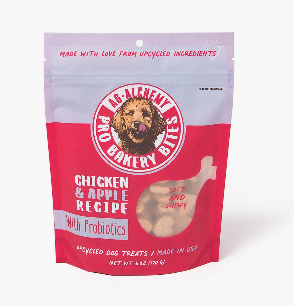 Healthy Chicken & Apple Probiotic Dog Treats - Made in USA 