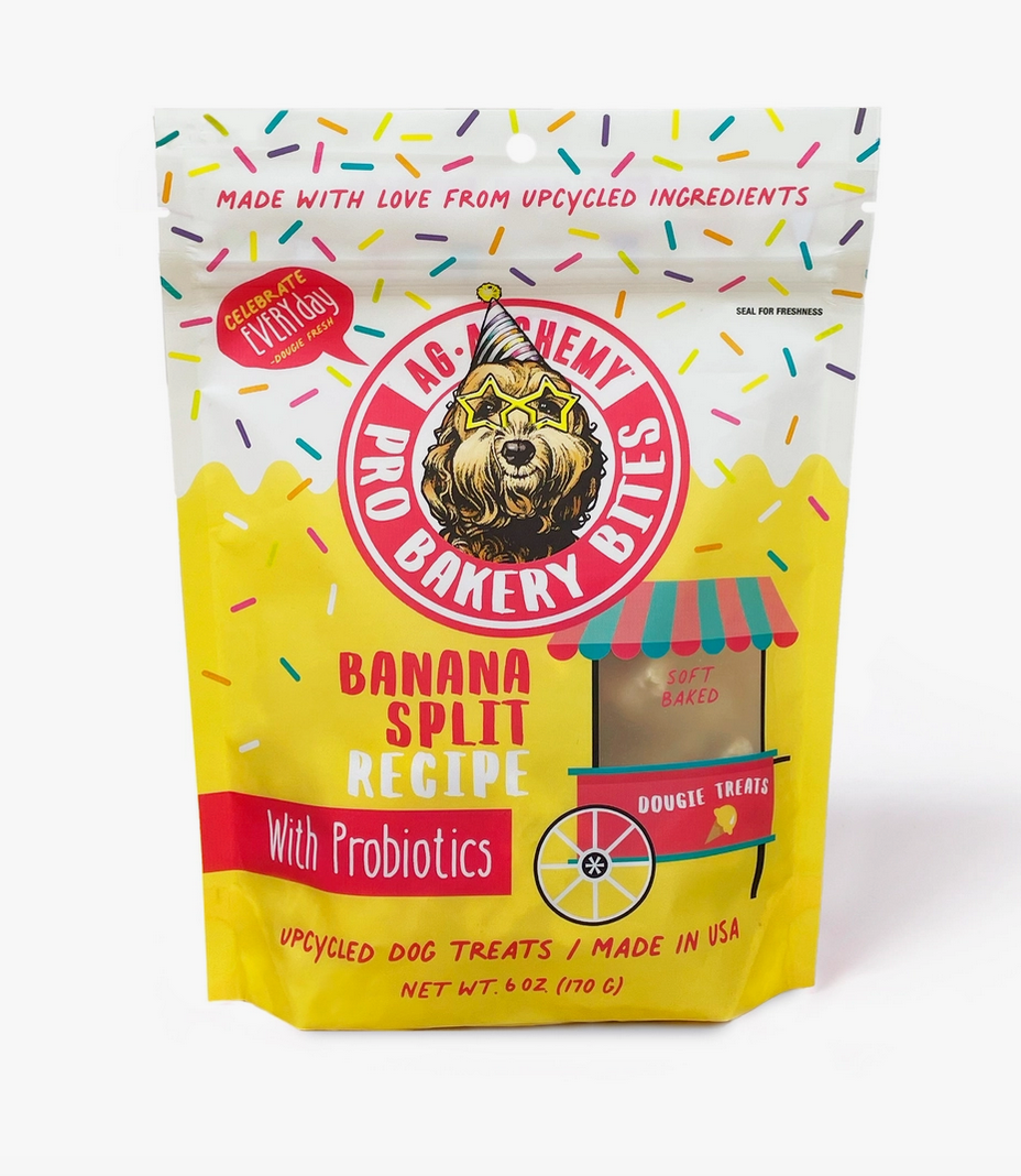 Banana Split Probiotic Dog Treats - Gut Health Boosters Made in USA