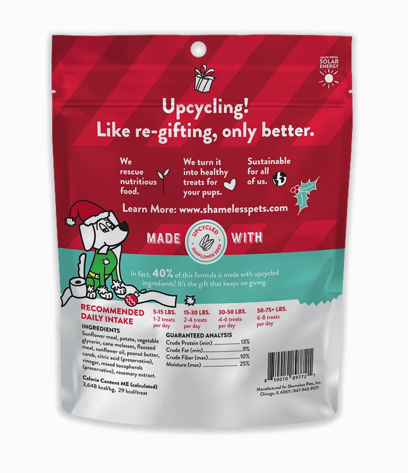 Natural Carob & Peanut Butter Probiotic Dog Treats - Grain-Free & Made in USA 