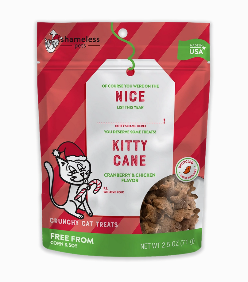 Cranberry & Chicken Probiotic Cat Treats - Natural, Corn & Soy Free, USA Made (2.5oz) 
