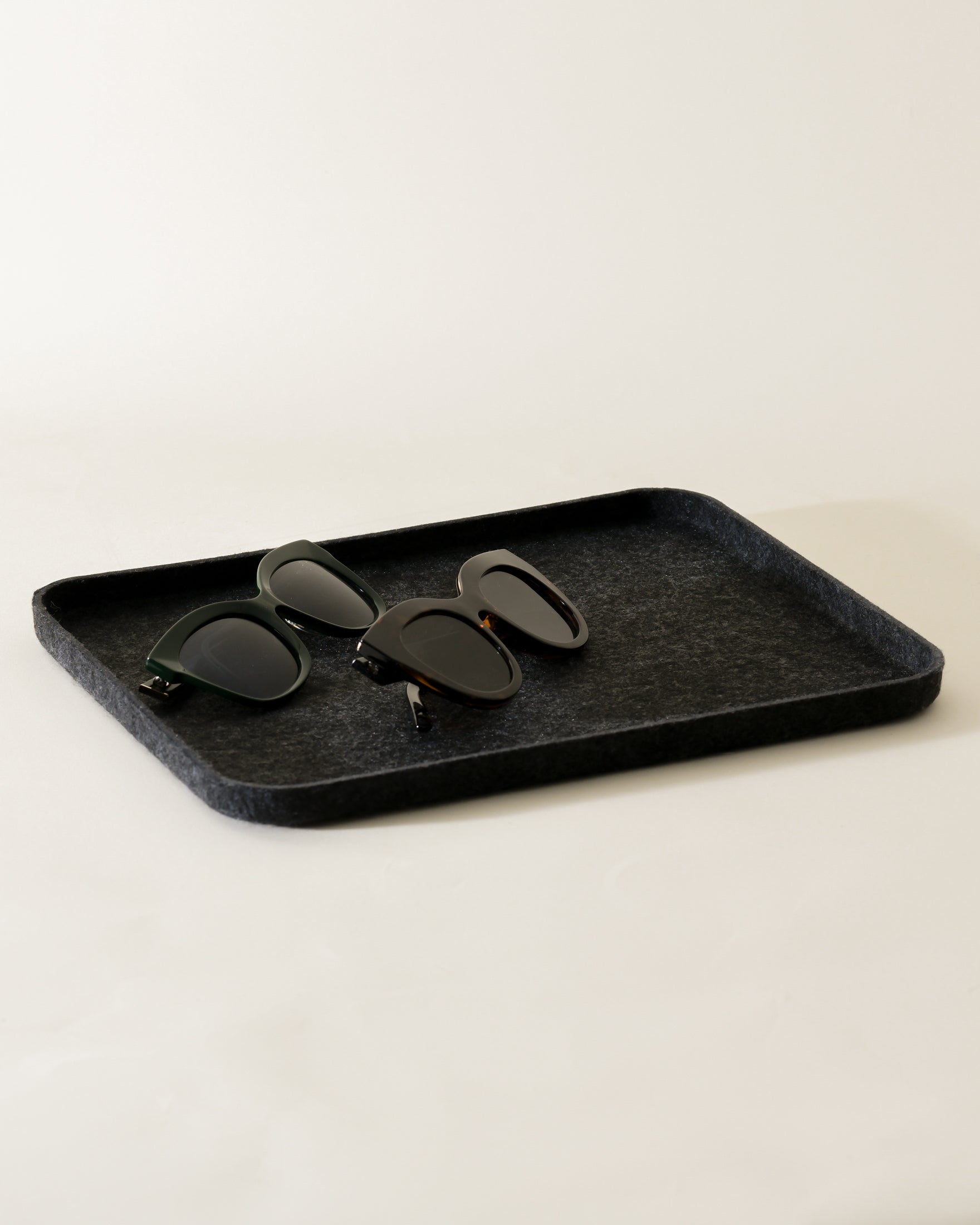 Wide Sculpted Organizer Tray & Lid for Storage Solutions